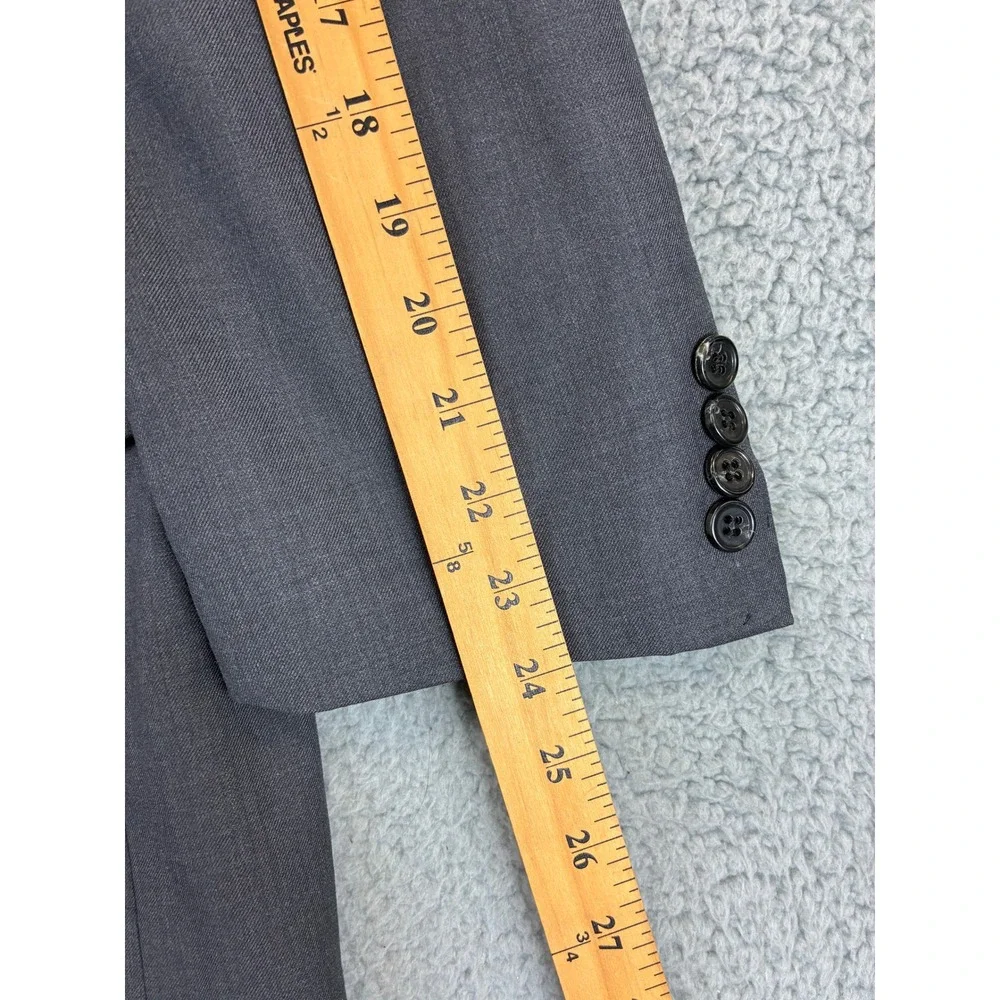 Joseph Abboud 2 Piece Wool Suit Mens 50R 44W Gray Two Button Blazer Pants NWT